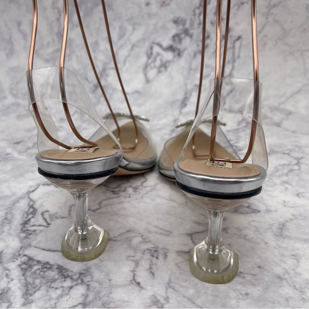 WetKiss Clear Prom/Wedding Shoes, Clear Heel. Size 9. 3” Heel - Picture 3 of 6